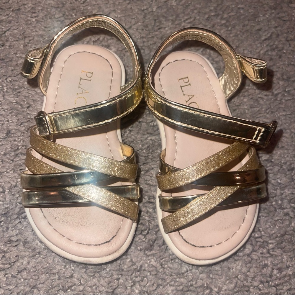 The Children's Place Shiny Gold Sandals